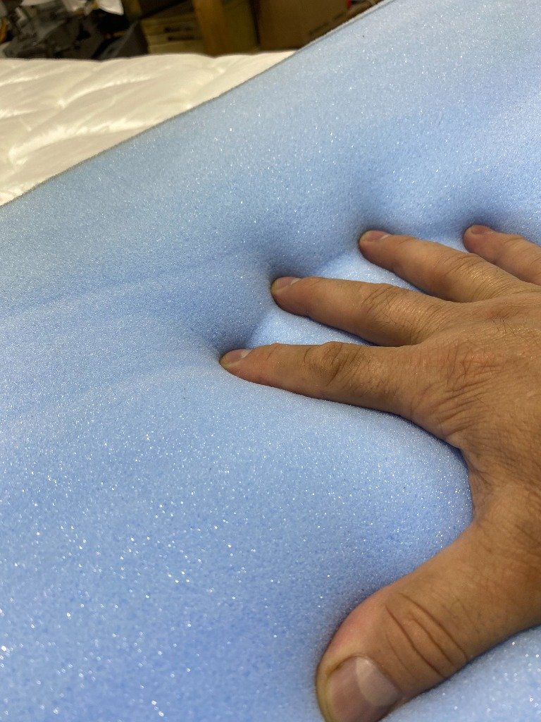 High density foam mattress layers in production at Maylin Mattress